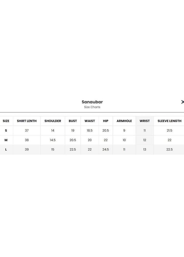 HemStitch Casual Pret  Lawn Kurti HS22BL Sanaubar