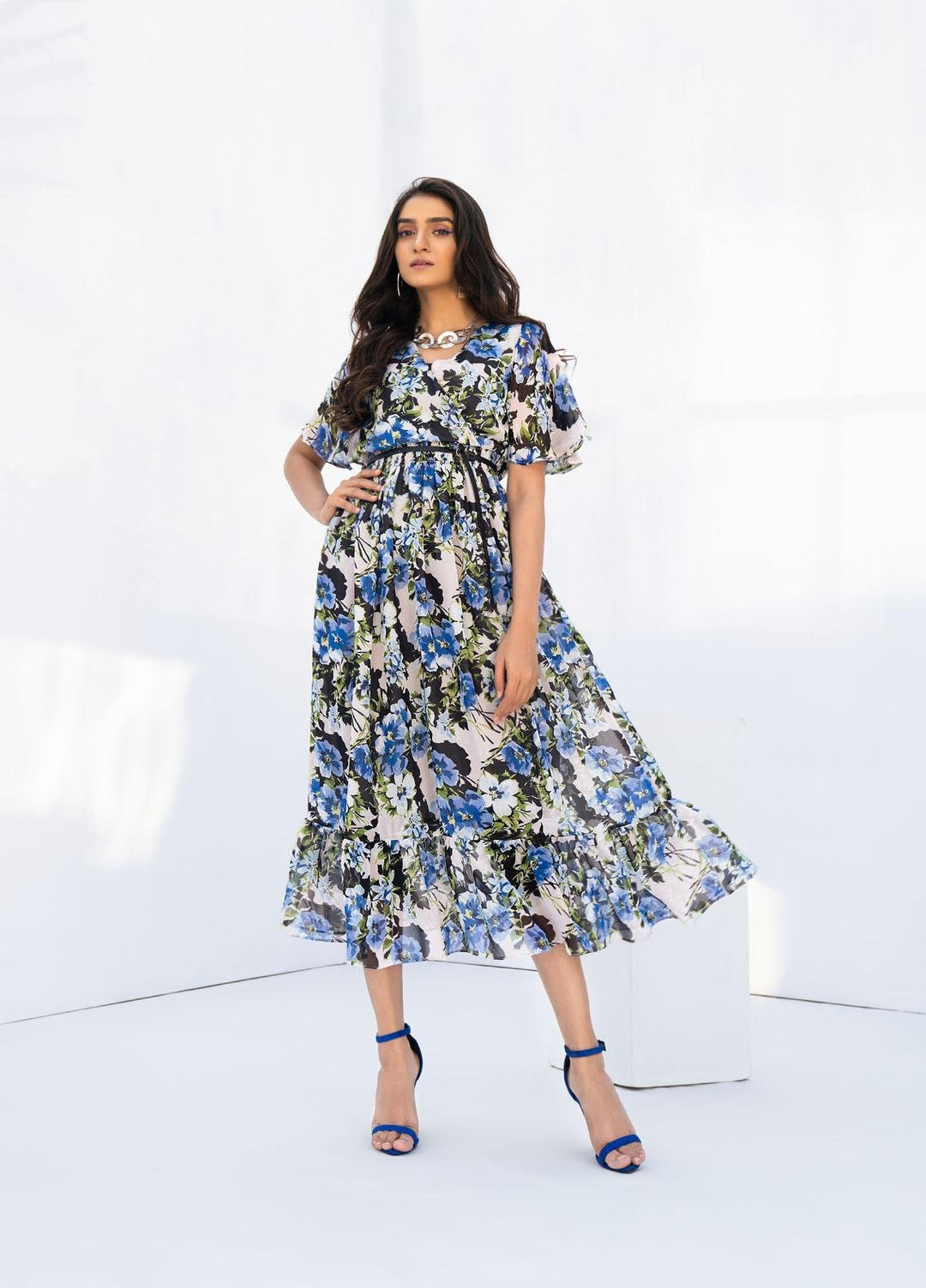 HemStitch Western Wear  Georgette 1 Piece Dress HS22WR Julia