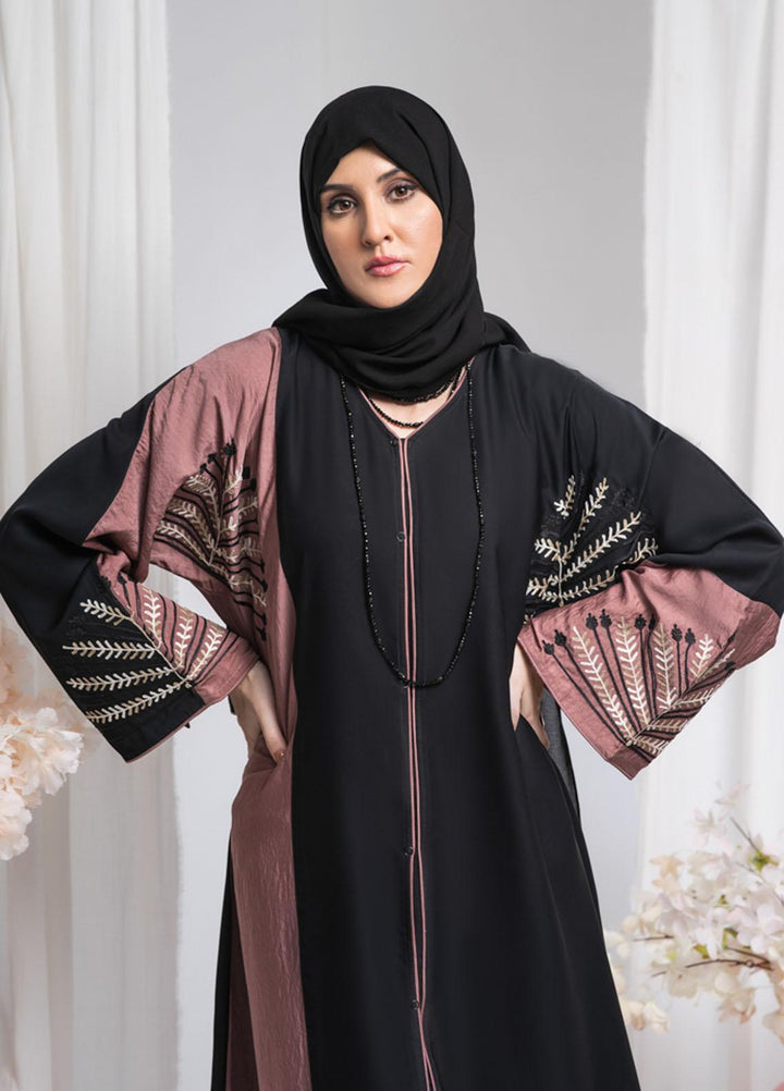 Hijab ul Ameer  Nida Casual Abaya JS-861 Black Elegance