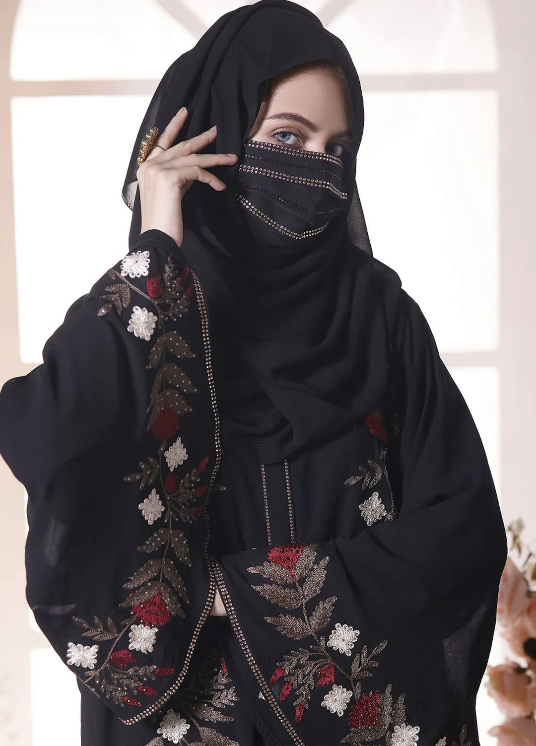 Hijab ul Ameer Pret Casual  Abaya Black Fancy Abaya