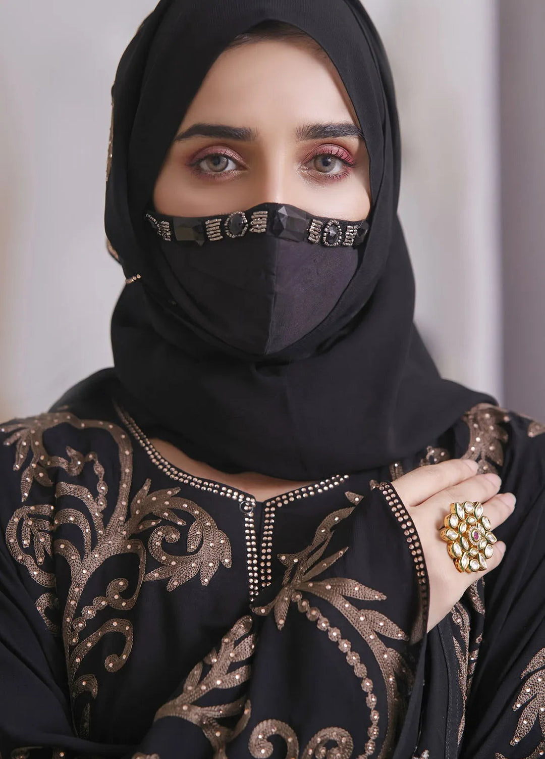 Hijab ul Ameer Pret Casual  Abaya Black Twilight