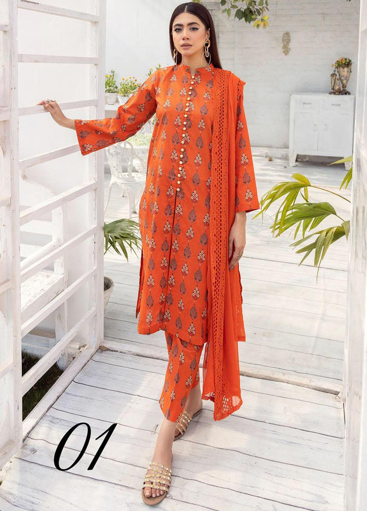 Husn-E-Jahan By Aalaya Printed Lawn Suits Unstitched 3 Piece ALY23HJ D-01 - Summer Collection