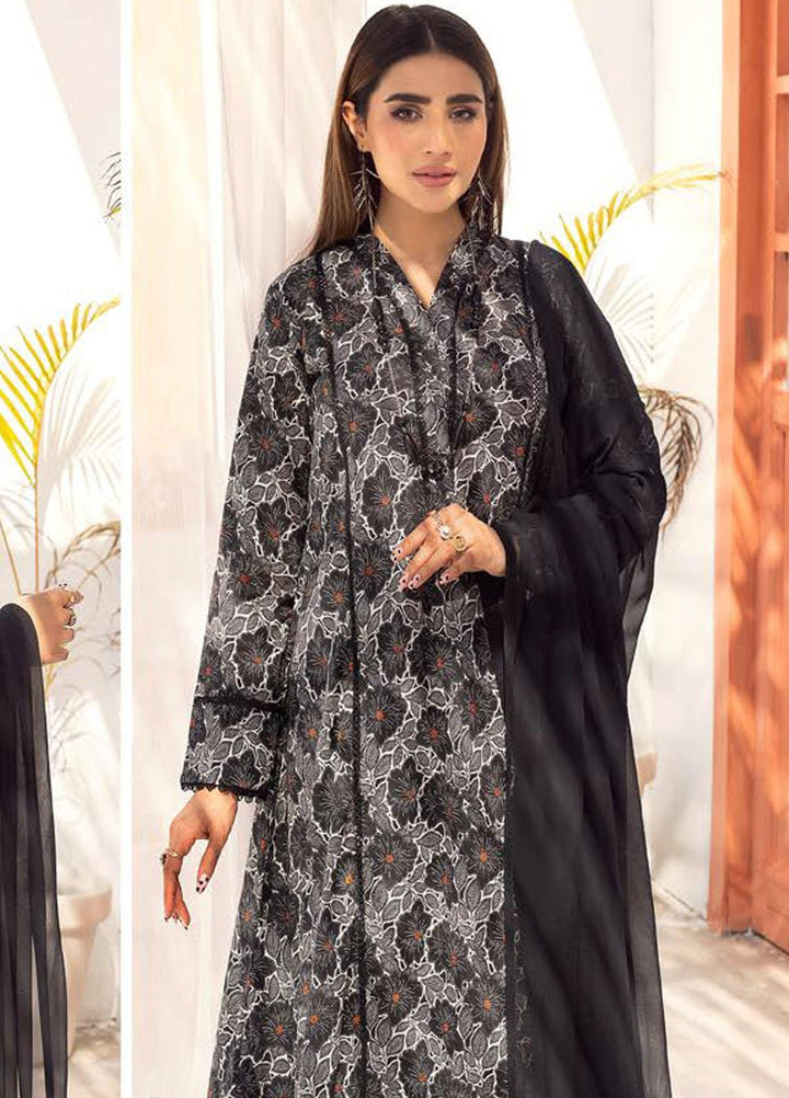 Husn-E-Jahan By Aalaya Printed Lawn Suits Unstitched 3 Piece ALY23HJ D-04 - Summer Collection