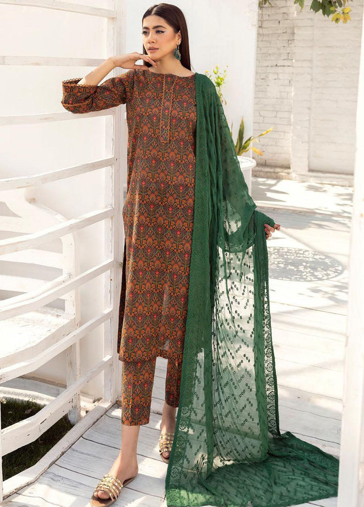 Husn-E-Jahan By Aalaya Printed Lawn Suits Unstitched 3 Piece ALY23HJ D-05 - Summer Collection