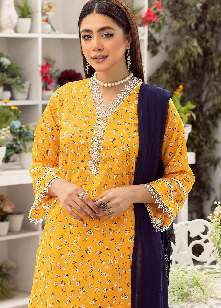 Husn-E-Jahan By Aalaya Printed Lawn Suits Unstitched 3 Piece ALY23HJ D-06 - Summer Collection