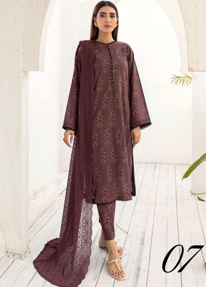 Husn-E-Jahan By Aalaya Printed Lawn Suits Unstitched 3 Piece ALY23HJ D-07 - Summer Collection
