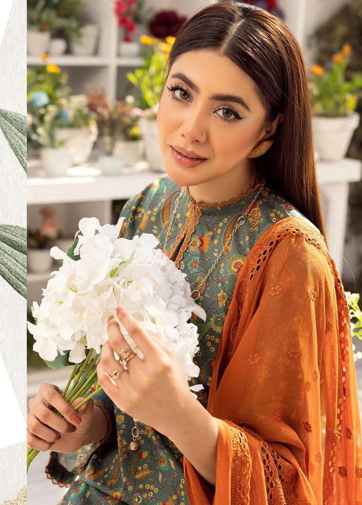 Husn-E-Jahan By Aalaya Printed Lawn Suits Unstitched 3 Piece ALY23HJ D-08 - Summer Collection