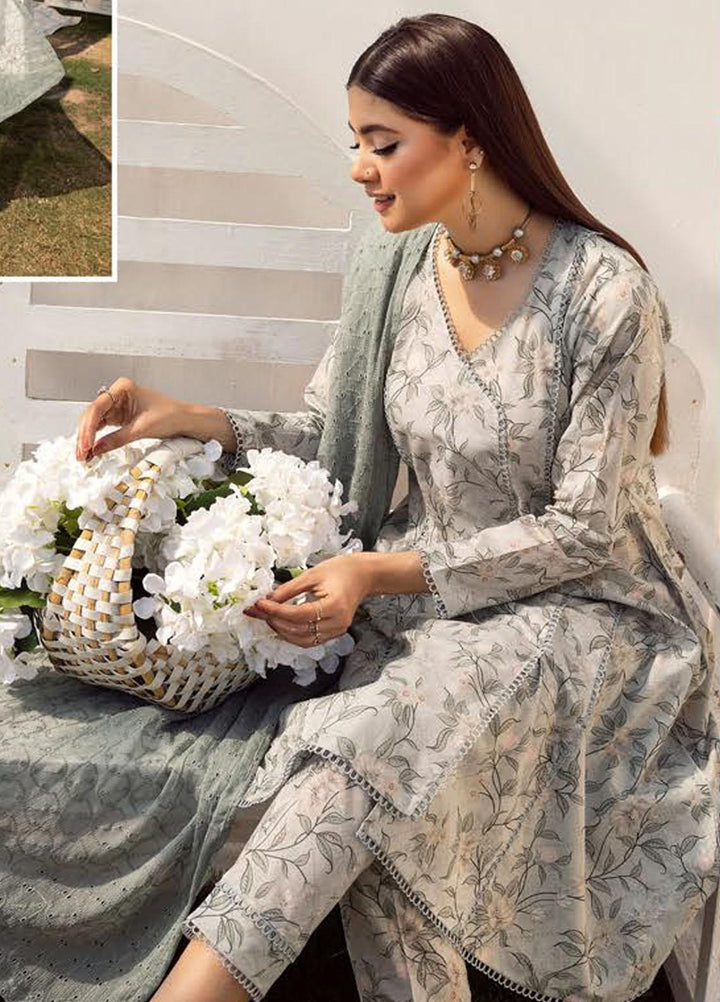 Husn-E-Jahan By Aalaya Printed Lawn Suits Unstitched 3 Piece ALY23HJ D-09 - Summer Collection