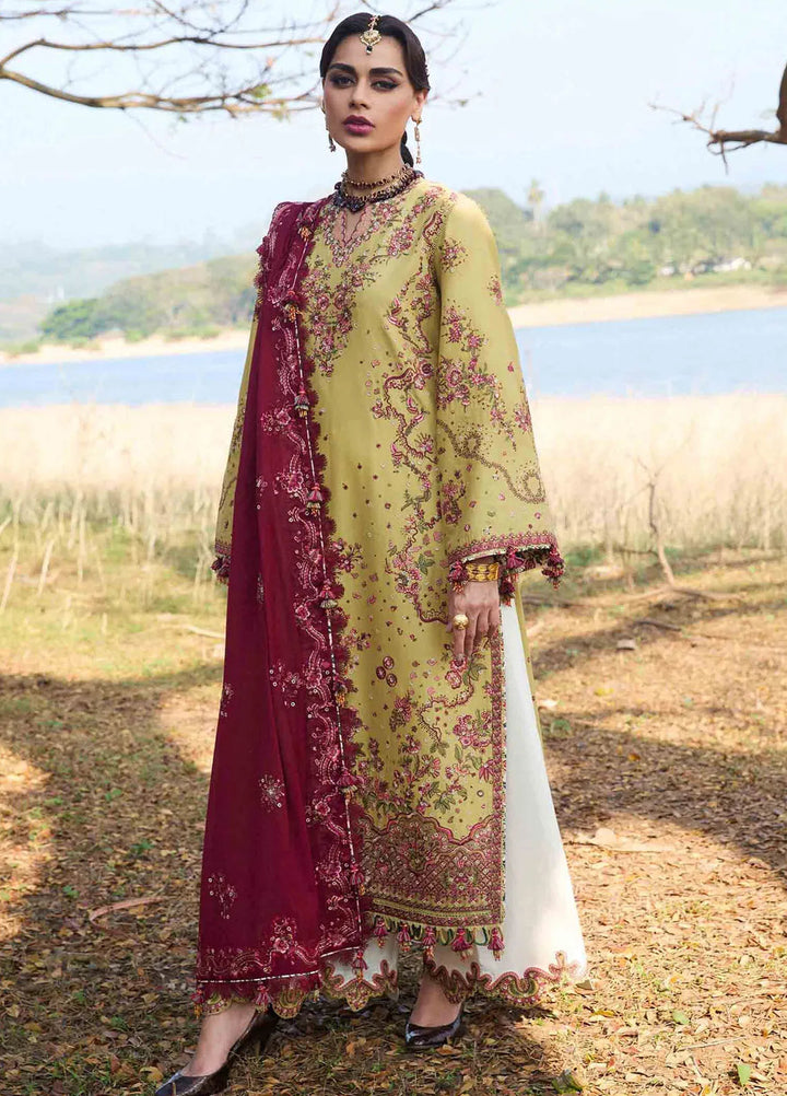 Hussain Rehar Embroidered Lawn Suit Unstitched 3 Piece HRR25LL D-03 Minted - Summer Collection