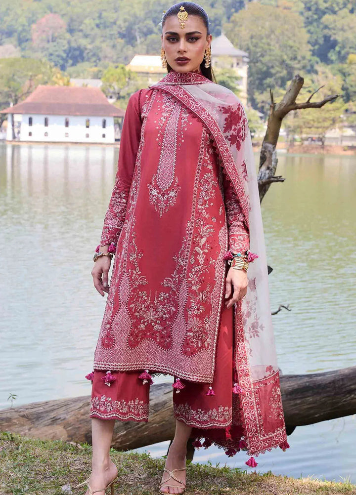 Hussain Rehar Embroidered Lawn Suit Unstitched 3 Piece HRR25LL D-05 Flare - Summer Collection