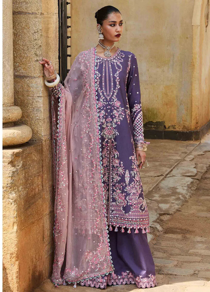Hussain Rehar Embroidered Lawn Suit Unstitched 3 Piece HRR25LL D-08 Irris - Summer Collection