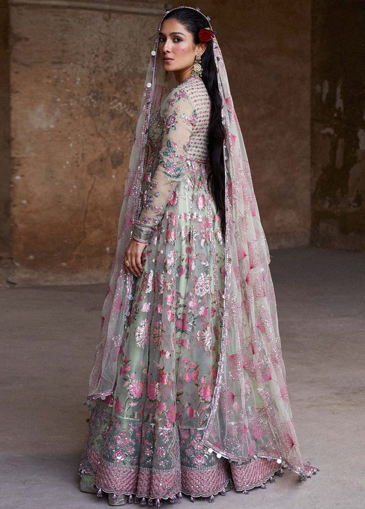 Hussain Rehar Embroidered Organza Suits Unstitched 3 Piece HRR24LF Pankh - Luxury Collection