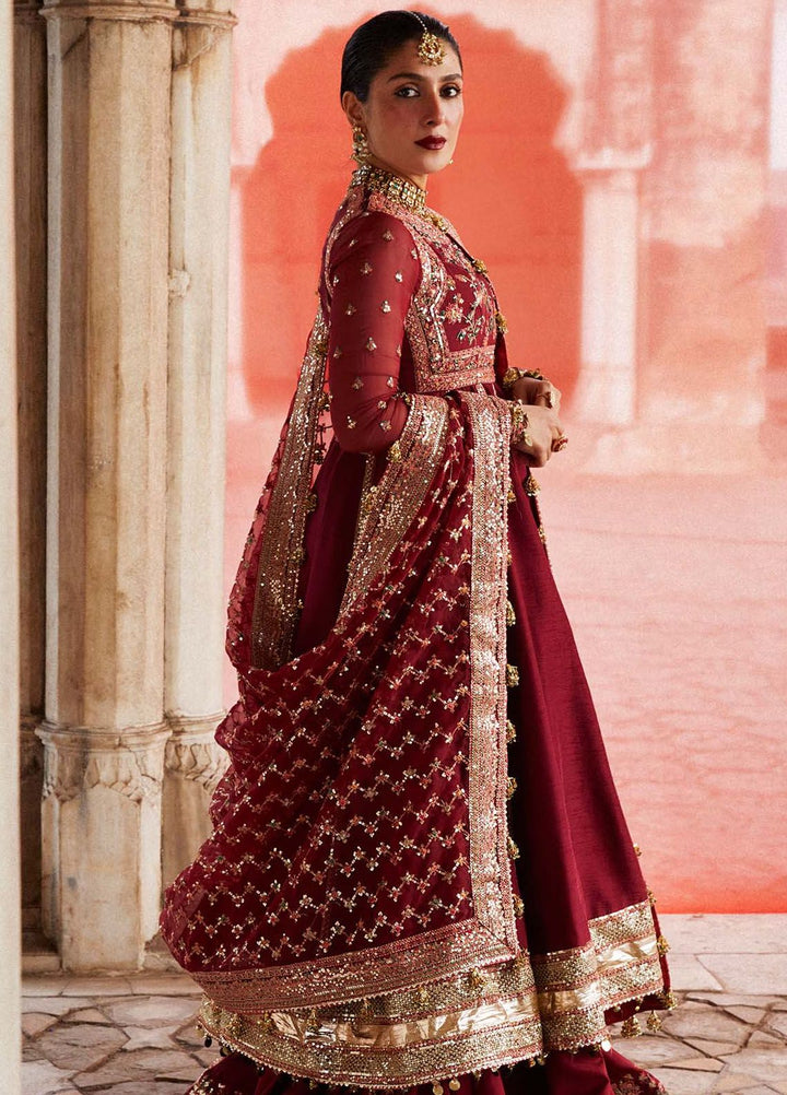 Hussain Rehar Embroidered Raw Silk Suits Unstitched 3 Piece HRR24LF Kalak - Luxury Collection