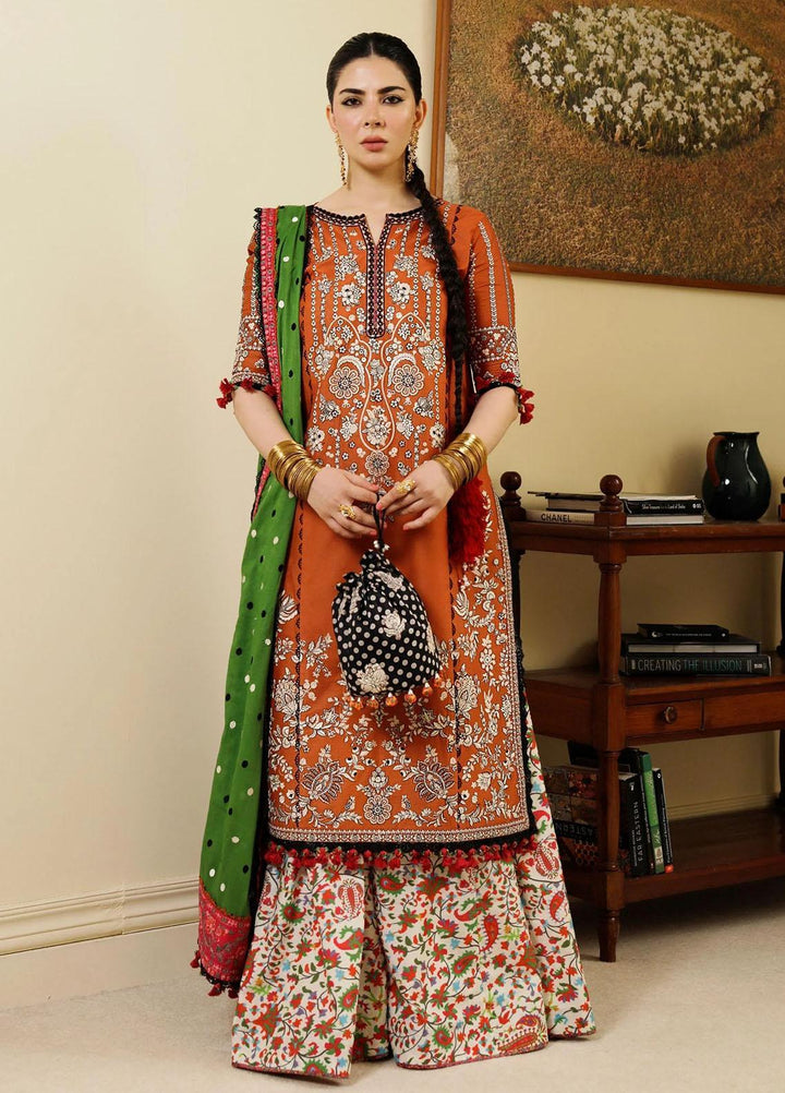 Hussain Rehar Embroidered Lawn Suits Unstitched 3 Piece HRR23FE Stardust - Spring / Summer Collection