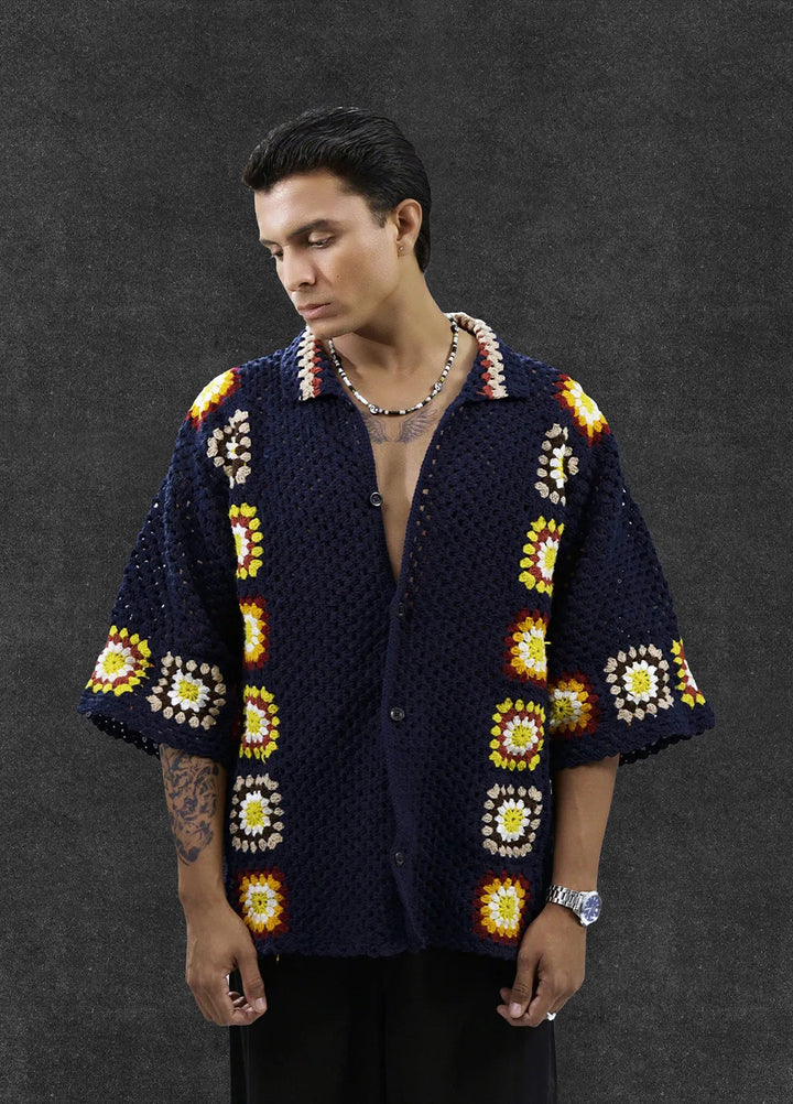 Hypnotic Unisex Crotchet Shirt Cosmic