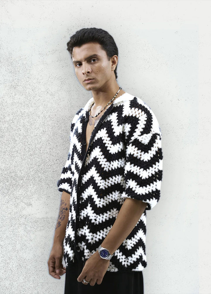 Hypnotic Unisex Crotchet Shirt Vortex Vibes