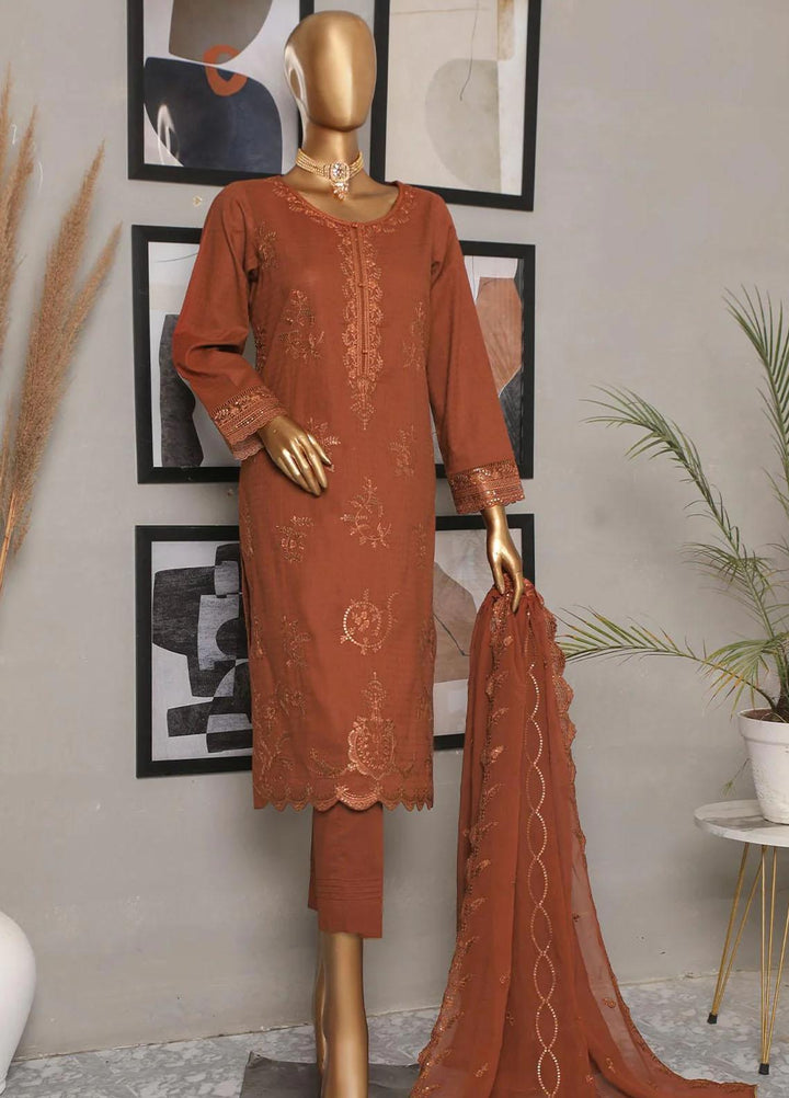 HZ Textiles Embroidered Jacquard Suits Unstitched 3 Piece HZ23DJ DJ-02 - Summer Collection