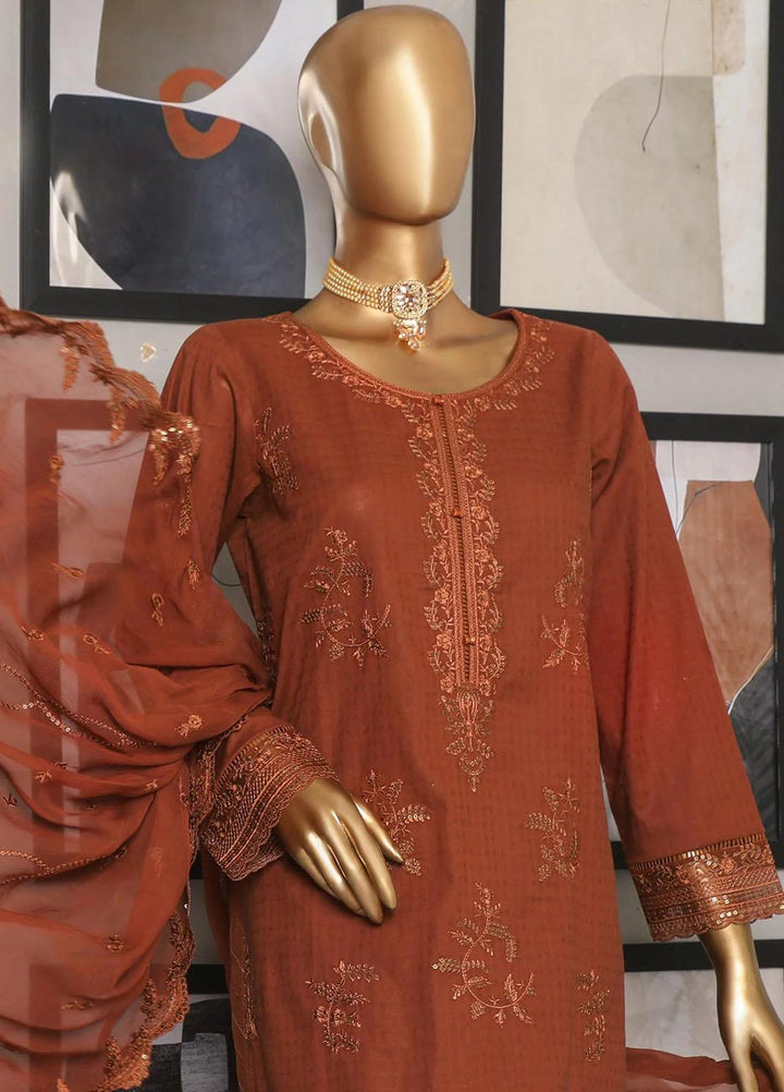 HZ Textiles Embroidered Jacquard Suits Unstitched 3 Piece HZ23DJ DJ-02 - Summer Collection