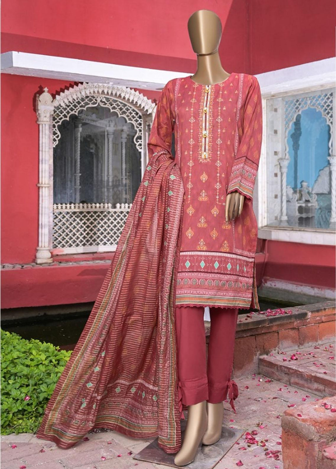 HZ Textiles Embroidered Cotton Suits Unstitched 3 Piece HZ22MS PEC-0304 - Mid Summer Collection