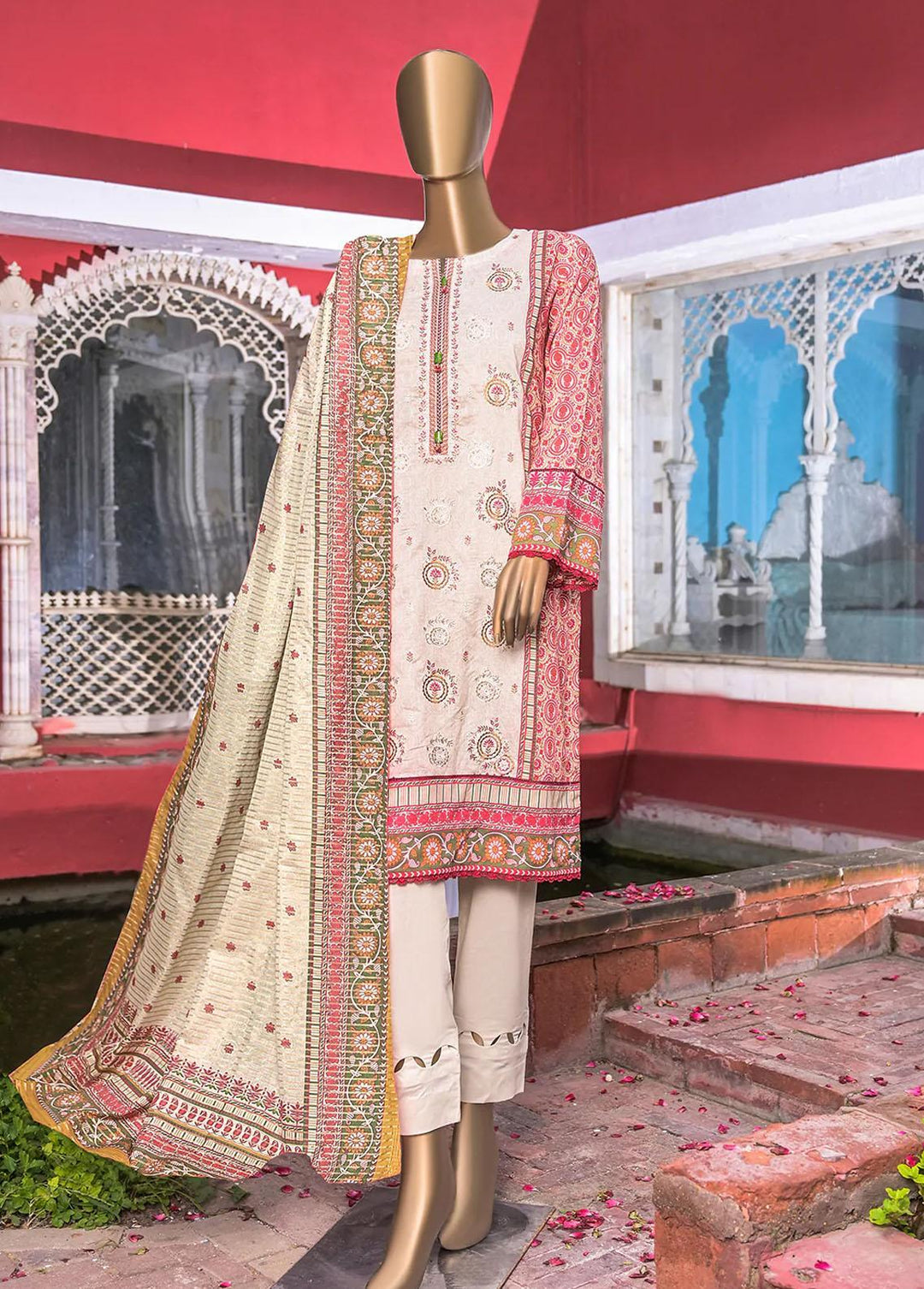 HZ Textiles Embroidered Cotton Suits Unstitched 3 Piece HZ22MS PEC-0306 - Mid Summer Collection