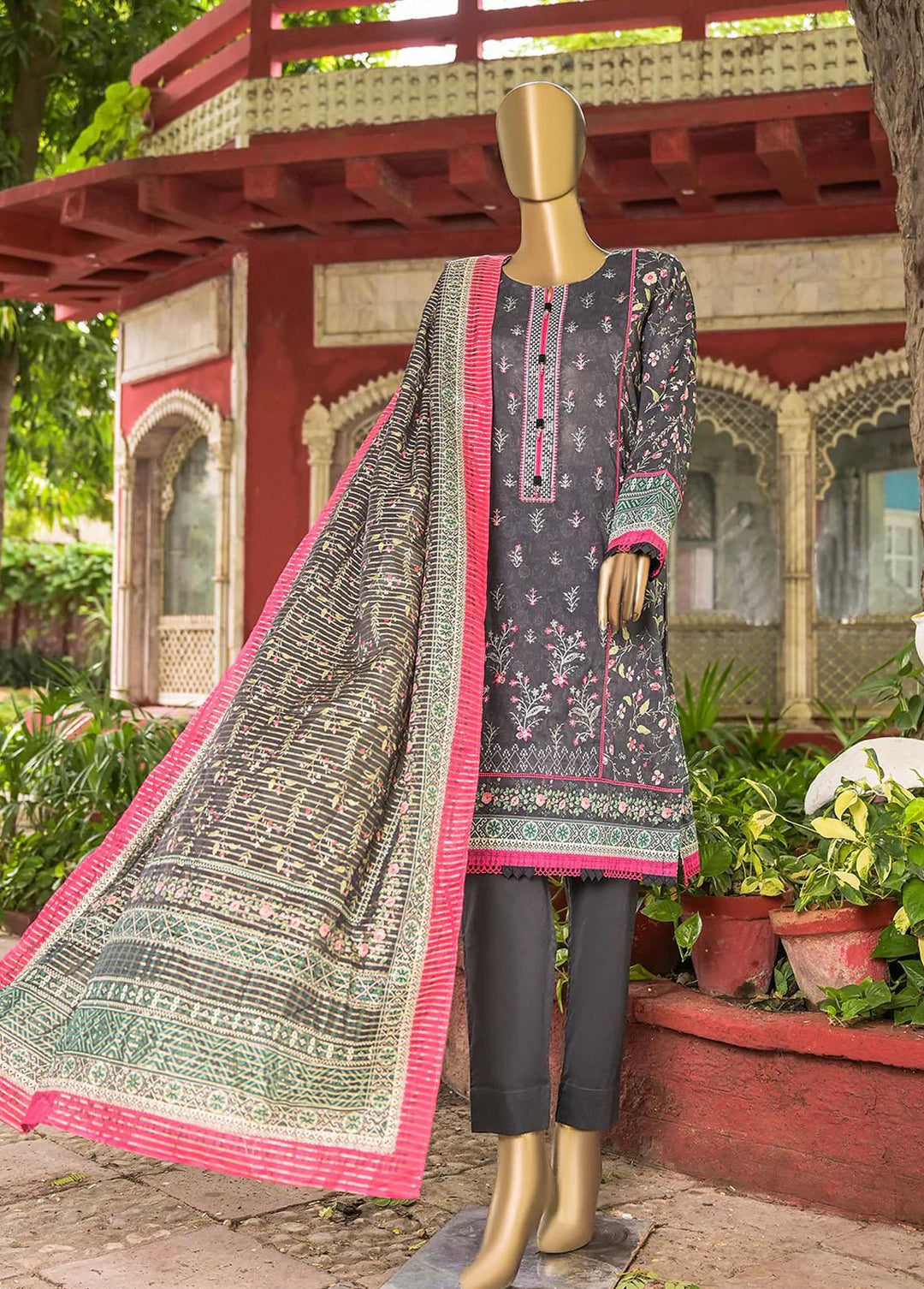 HZ Textiles Embroidered Cotton Suits Unstitched 3 Piece HZ22MS PEC-0311 - Mid Summer Collection