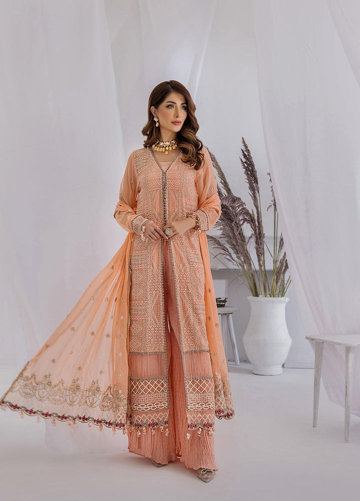 Ibtidaa by Awwal Embroidered Chiffon Suits Unstitched 4 Piece AW22I 04 - Formal Collection