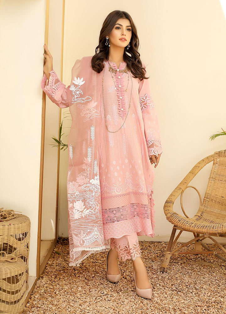 ILAHA Embroidered Lawn Stitched 3 Piece Suit ILH21PF 01 Gulya
