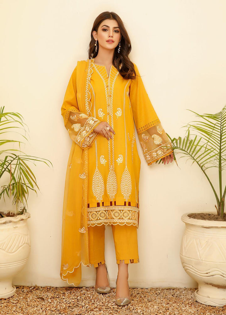 ILAHA Embroidered Lawn Stitched 3 Piece Suit ILH21PF 02 Emel
