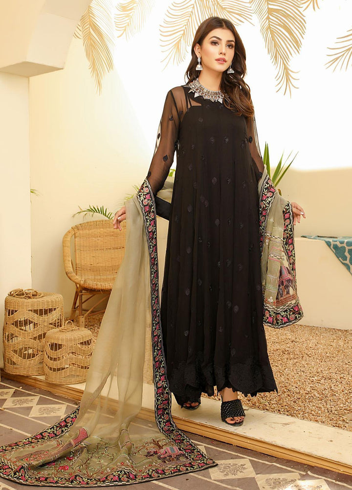 ILAHA Embroidered Chiffon Stitched 3 Piece Suit ILH21PF 06 Miray