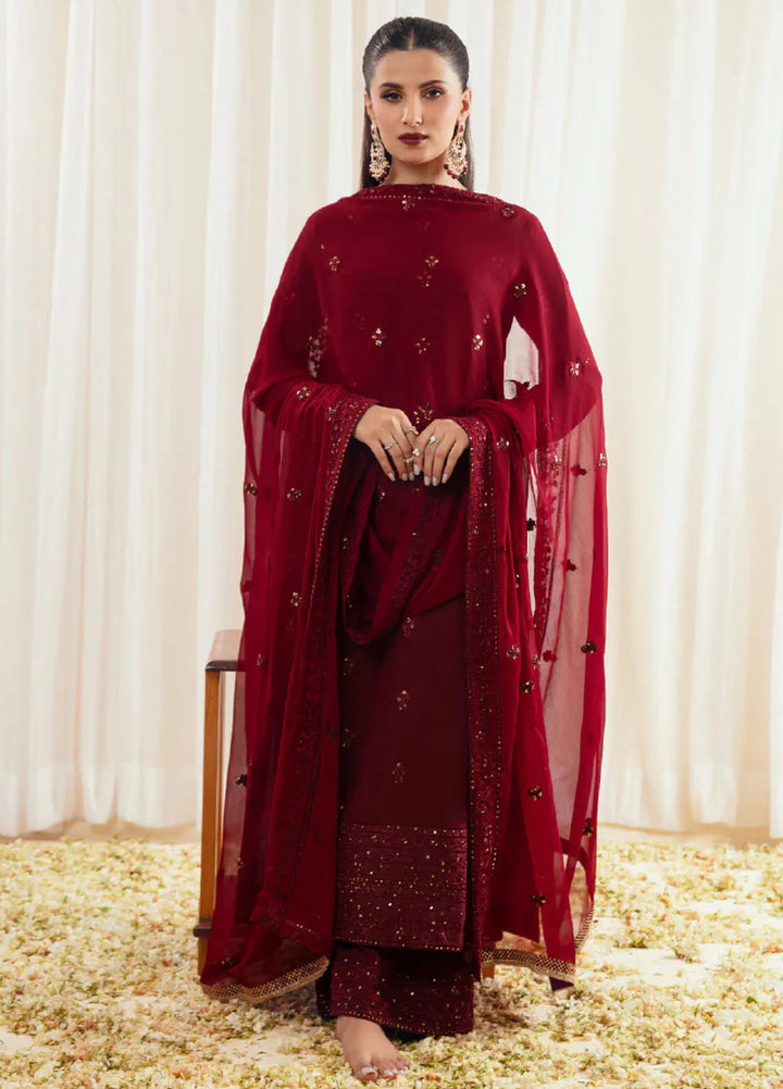Illan By Ay Textile Embroidered Lawn Suit Unstitched 3 Piece AYT24I IL-005 Ruby - Festive Collection