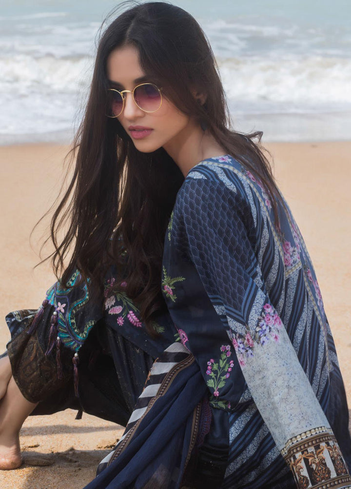 Regalia Textiles Embroidered Lawn Suits Unstitched 3 Piece RG21IN D-01 - Summer Collection