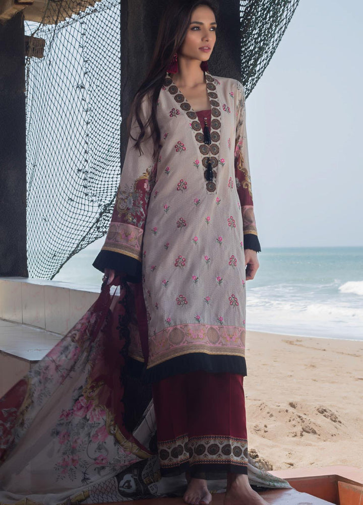 Regalia Textiles Embroidered Lawn Suits Unstitched 3 Piece RG21IN D-03 - Summer Collection