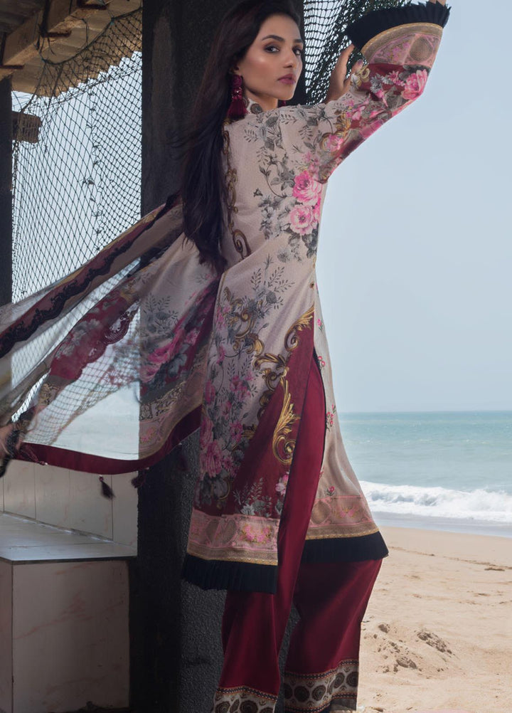 Regalia Textiles Embroidered Lawn Suits Unstitched 3 Piece RG21IN D-03 - Summer Collection