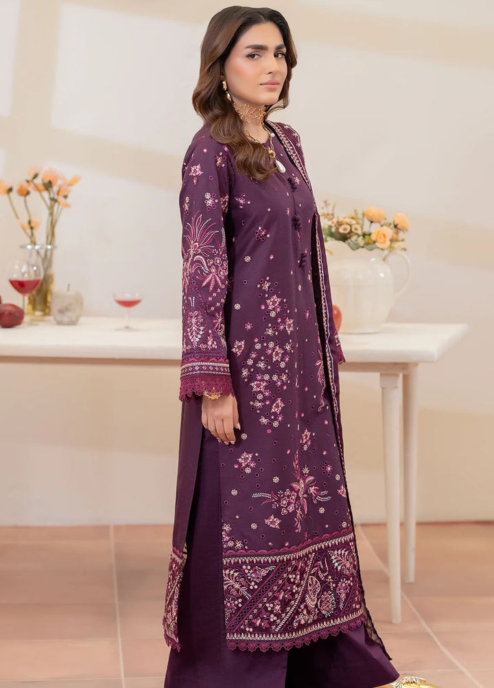 Imrozia Premium Pret Embroidered Lawn 3 Piece Suit IP-135 Nilofer