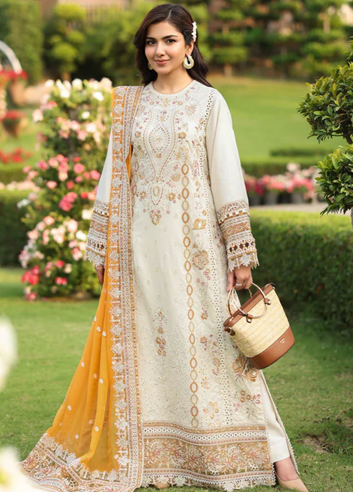 Imrozia Premium Pret Embroidered Lawn 3 Piece Suit SL-91 Lulu