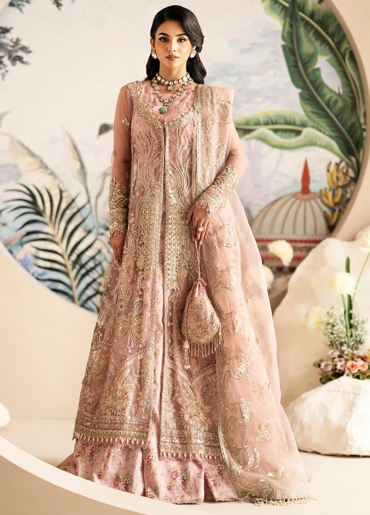 Inayat By AJR Embroidered Net Suit Unstitched 3 Piece AJR24I AFF-0 1 Begonia - Luxury Collection