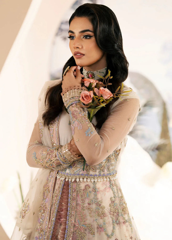 Inayat By AJR Embroidered Net Suit Unstitched 3 Piece AJR24I AFF-0 3 Amaryllis - Luxury Collection