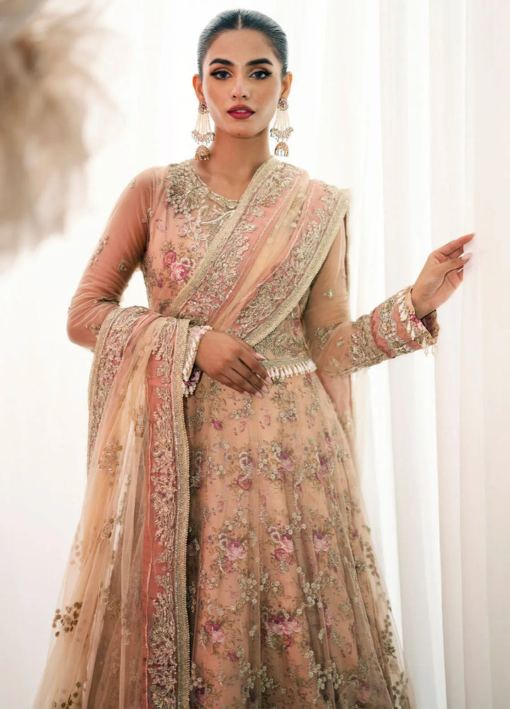 Inayat By AJR Embroidered Net Suit Unstitched 3 Piece AJR24I AFF-0 5 Daffodil - Luxury Collection