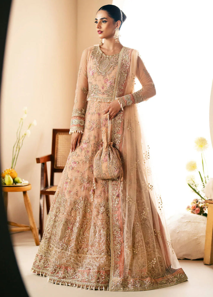 Inayat By AJR Embroidered Net Suit Unstitched 3 Piece AJR24I AFF-0 5 Daffodil - Luxury Collection