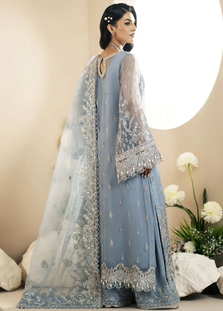 Inayat By AJR Embroidered Organza Suit Unstitched 3 Piece AJR24I AFF-0 2 Lotus - Luxury Collection