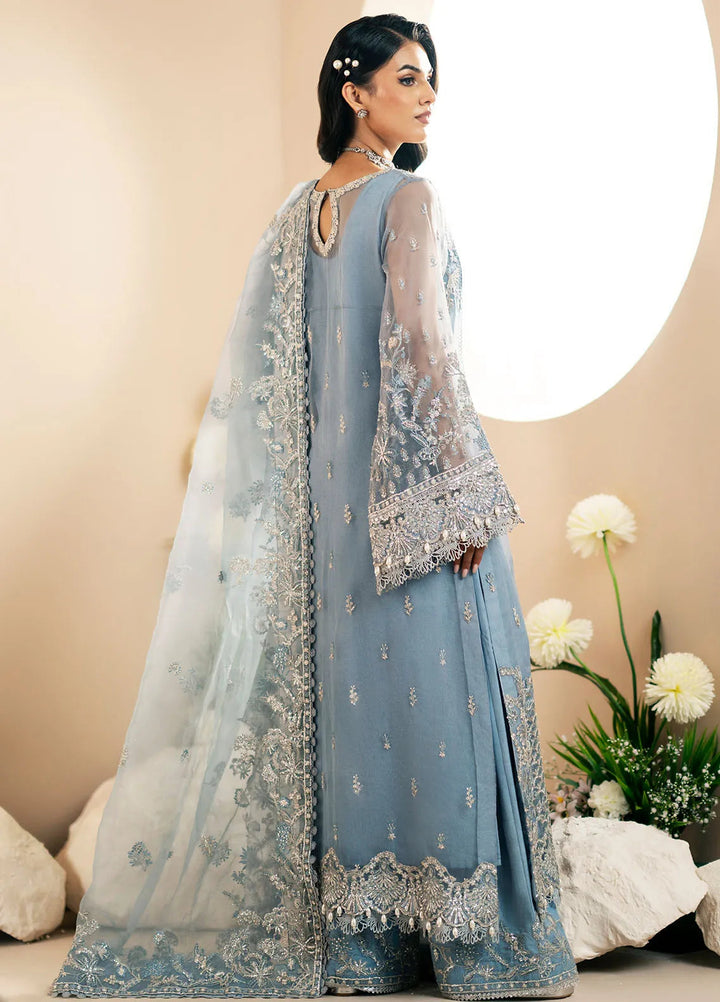 Inayat By AJR Embroidered Organza Suit Unstitched 3 Piece AJR24I AFF-0 2 Lotus - Luxury Collection