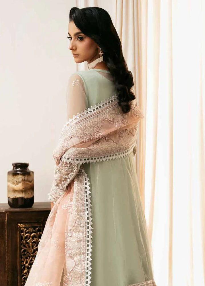 Inayat By Ajr Embroidered Organza Suit Unstitched 3 Piece AJR24IWD-02 Teel Tale - Formal Collection
