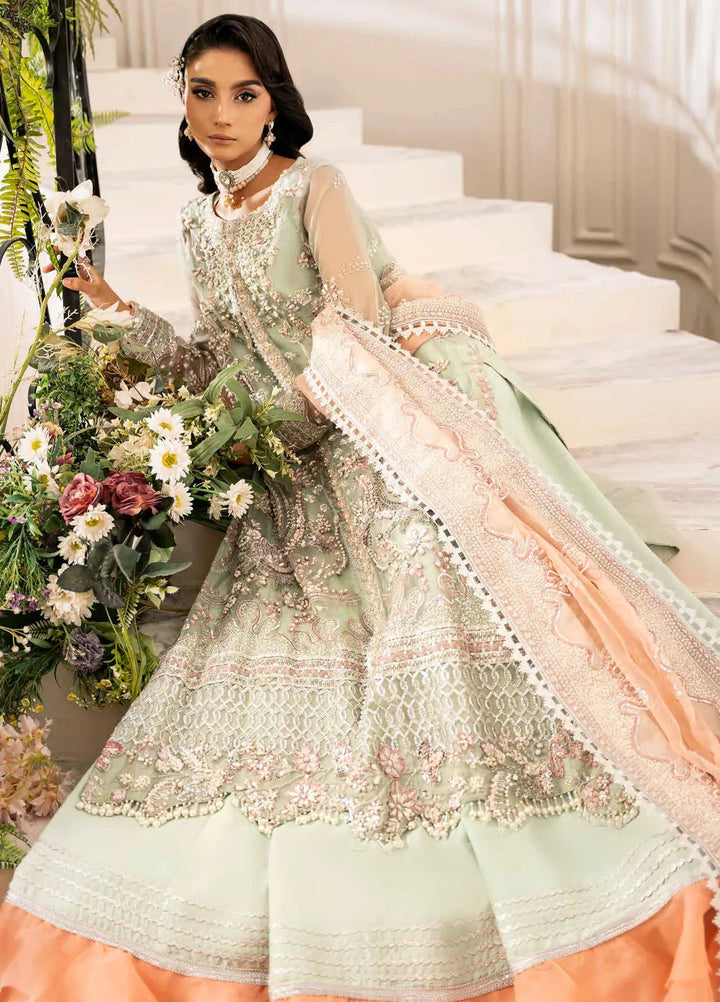 Inayat By Ajr Embroidered Organza Suit Unstitched 3 Piece AJR24IWD-02 Teel Tale - Formal Collection