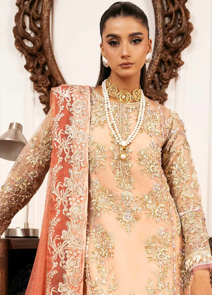 Inayat By Ajr Embroidered Organza Suit Unstitched 3 Piece AJR24IWD-03 Sun Kissed - Formal Collection