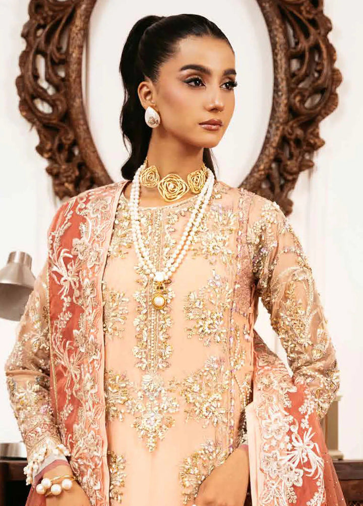 Inayat By Ajr Embroidered Organza Suit Unstitched 3 Piece AJR24IWD-03 Sun Kissed - Formal Collection