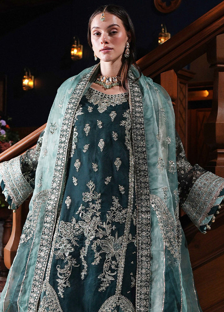 Inayat Embroidered Organza Suits Unstitched 3 Piece INT25UF INFF-02 Ezra - Formals Collection