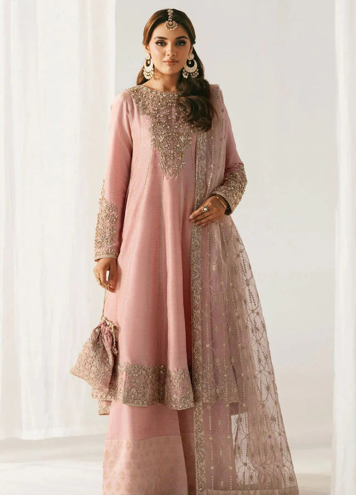 Inayat Pret Embroidered Raw Silk 3 Piece Suit Koh e Noor
