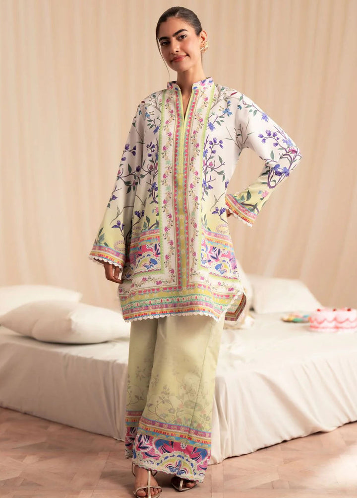 Inayat Pret Printed Silk 2 Piece Suit Aurora