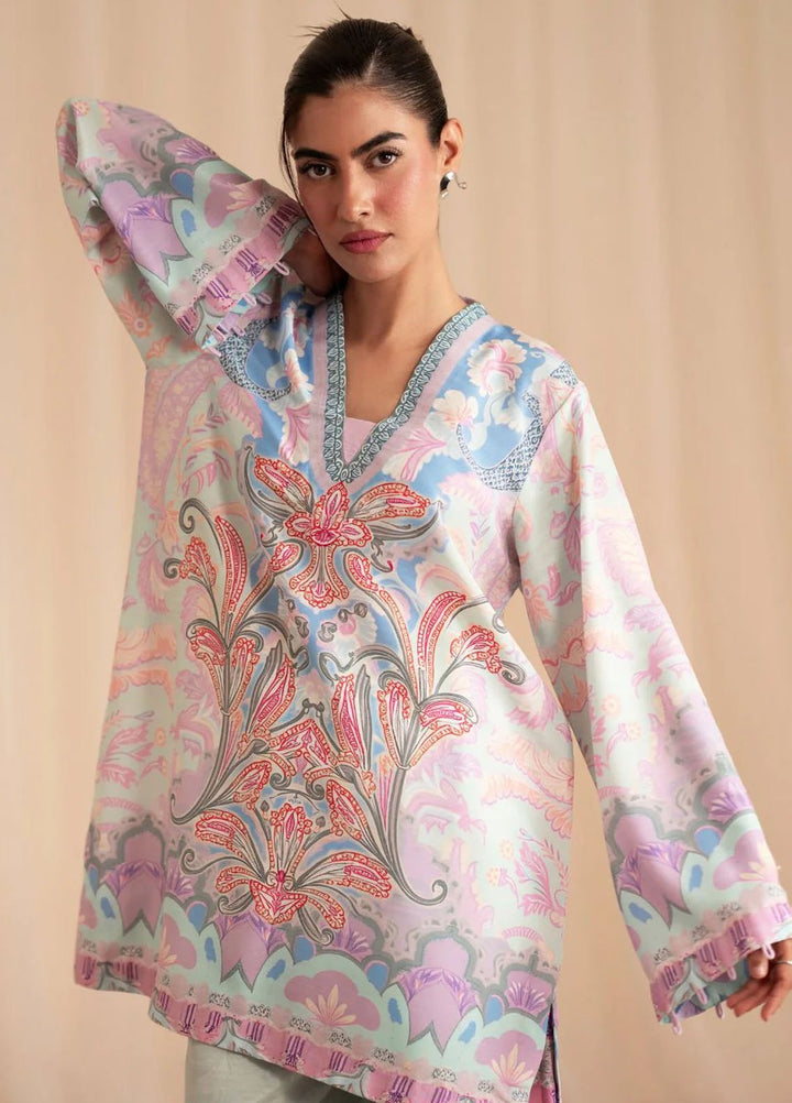 Inayat Pret Printed Silk 2 Piece Suit Dahlia