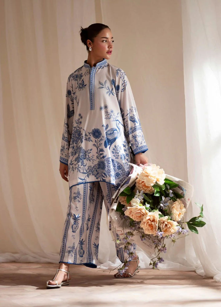 Inayat Pret Printed Silk 2 Piece Suit Oceana